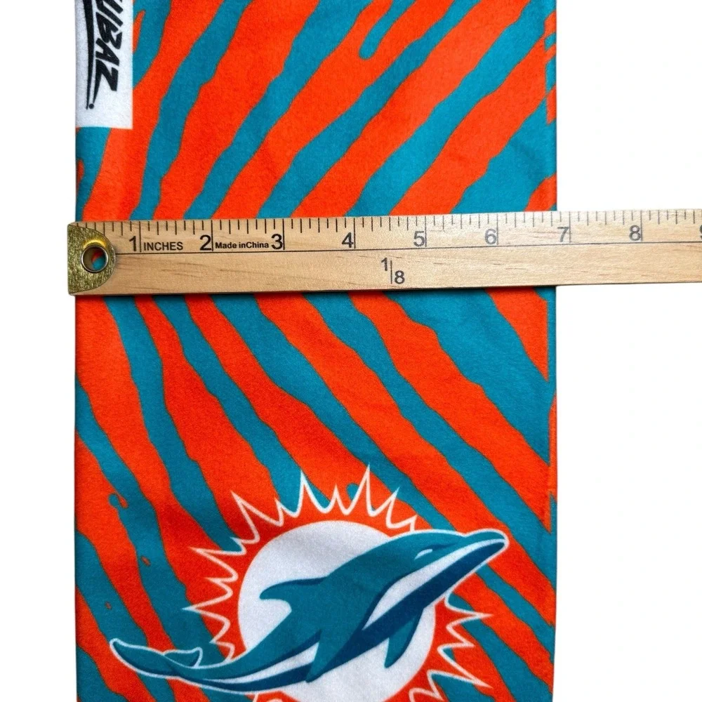 Miami Dolphins FOCO Scarf Team Logo Fringe Orange Aqua NFL Football Fan Gear 54
